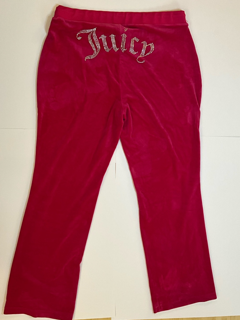 Juicy Couture Pink Velour Tracksuit Set - Rhinestone Gothic Back Logo - Size 1X - Picture 14 of 16